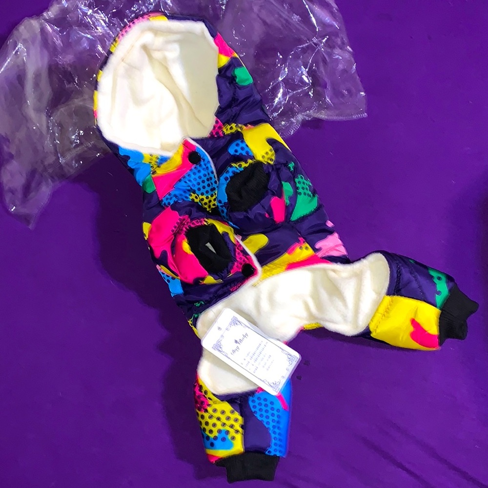 Extra small-Small 80’s style winter pet coat/jacket.